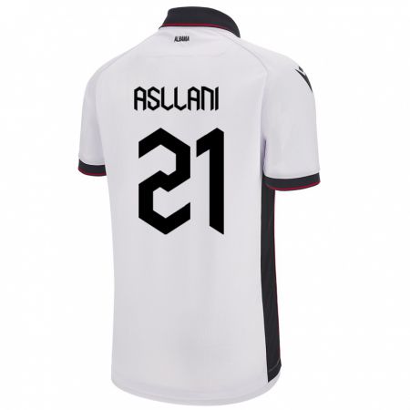 Kandiny Niño Camiseta Albania Kristjan Asllani #21 Blanco 2ª Equipación 24-26 La Camisa Chile