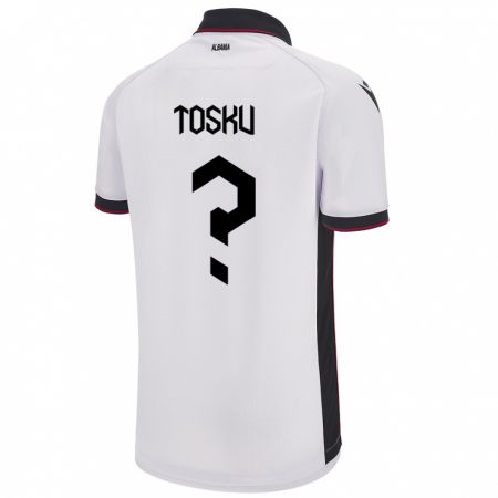 Kandiny Niño Camiseta Albania Frederik Tosku #0 Blanco 2ª Equipación 24-26 La Camisa Chile