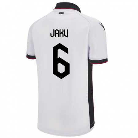 Kandiny Niño Camiseta Albania Jordi Jaku #6 Blanco 2ª Equipación 24-26 La Camisa Chile