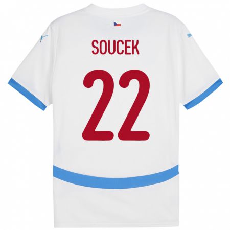 Kandiny Niño Camiseta Chequia Tomas Soucek #22 Blanco 2ª Equipación 24-26 La Camisa Chile