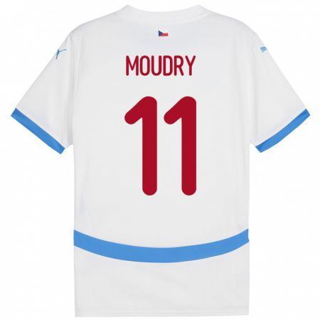 Kandiny Niño Camiseta Chequia Lukas Moudry #11 Blanco 2ª Equipación 24-26 La Camisa Chile