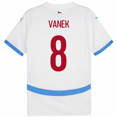 Kandiny Niño Camiseta Chequia Lukas Vanek #8 Blanco 2ª Equipación 24-26 La Camisa Chile