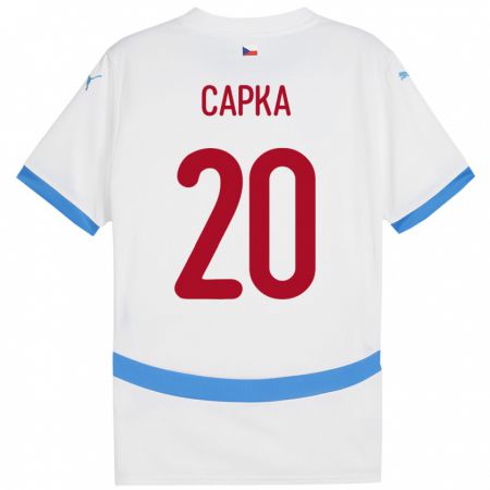 Kandiny Niño Camiseta Chequia Filip Capka #20 Blanco 2ª Equipación 24-26 La Camisa Chile