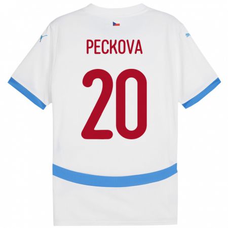 Kandiny Niño Camiseta Chequia Alena Pěčková #20 Blanco 2ª Equipación 24-26 La Camisa Chile