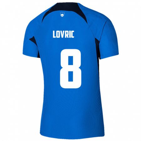 Kandiny Niño Camiseta Eslovenia Sandi Lovric #8 Azul 2ª Equipación 24-26 La Camisa Chile