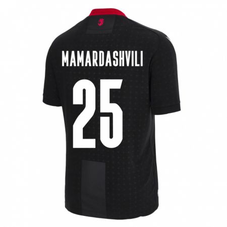 Kandiny Niño Camiseta Georgia Giorgi Mamardashvili #25 Negro 2ª Equipación 24-26 La Camisa Chile