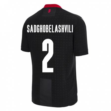 Kandiny Niño Camiseta Georgia Gela Sadghobelashvili #2 Negro 2ª Equipación 24-26 La Camisa Chile