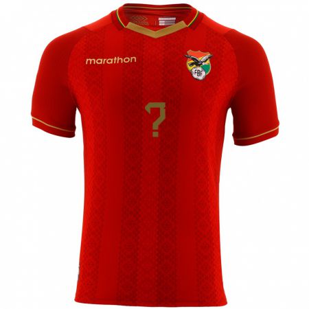 Kandiny Niño Camiseta Bolivia Samuel Guzman #0 Rojo 2ª Equipación 24-26 La Camisa Chile