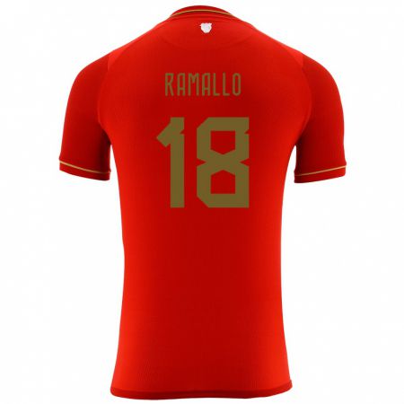 Kandiny Niño Camiseta Bolivia Rodrigo Ramallo #18 Rojo 2ª Equipación 24-26 La Camisa Chile