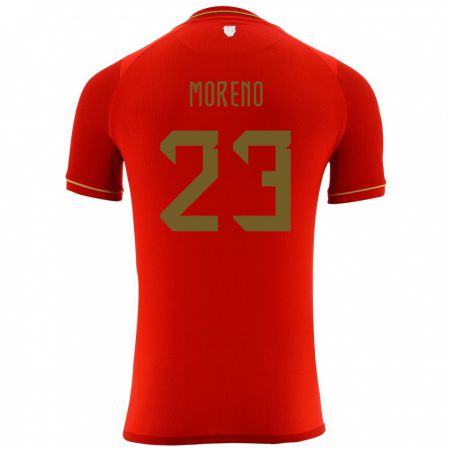 Kandiny Niño Camiseta Bolivia Leonel Moreno #23 Rojo 2ª Equipación 24-26 La Camisa Chile