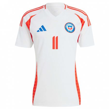 Kandiny Niño Camiseta Chile Gonzalo Tapia #11 Blanco 2ª Equipación 24-26 La Camisa Chile