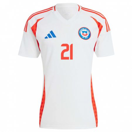 Kandiny Niño Camiseta Chile Julián Alfaro #21 Blanco 2ª Equipación 24-26 La Camisa Chile