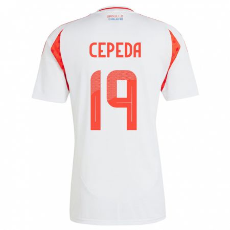 Kandiny Niño Camiseta Chile Lucas Cepeda #19 Blanco 2ª Equipación 24-26 La Camisa Chile
