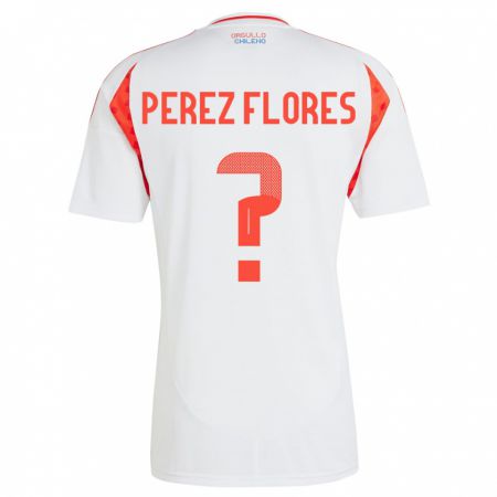 Kandiny Niño Camiseta Chile Benjamín Pérez Flores #0 Blanco 2ª Equipación 24-26 La Camisa Chile