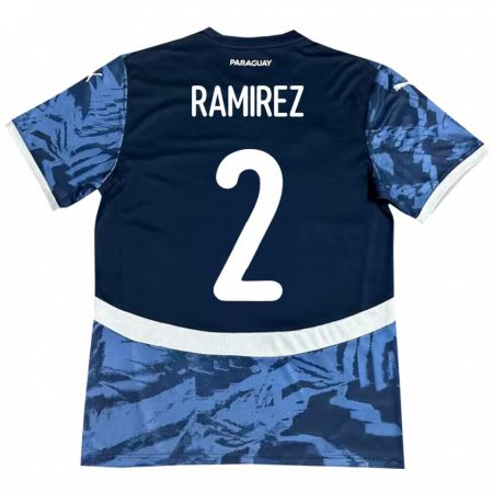 Kandiny Niño Camiseta Paraguay Iván Ramírez #2 Azul 2ª Equipación 24-26 La Camisa Chile