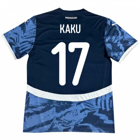 Kandiny Niño Camiseta Paraguay Kaku #17 Azul 2ª Equipación 24-26 La Camisa Chile