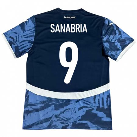 Kandiny Niño Camiseta Paraguay Antonio Sanabria #9 Azul 2ª Equipación 24-26 La Camisa Chile