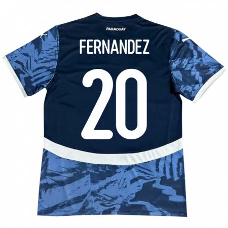 Kandiny Niño Camiseta Paraguay Marcelo Fernández #20 Azul 2ª Equipación 24-26 La Camisa Chile