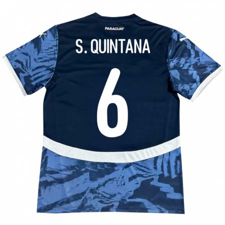 Kandiny Niño Camiseta Paraguay Sebastián Quintana #6 Azul 2ª Equipación 24-26 La Camisa Chile