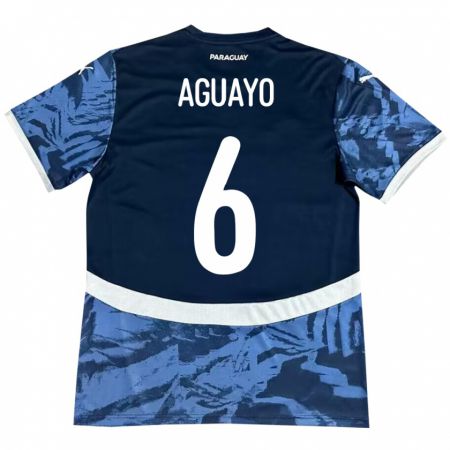 Kandiny Niño Camiseta Paraguay Ángel Aguayo #6 Azul 2ª Equipación 24-26 La Camisa Chile