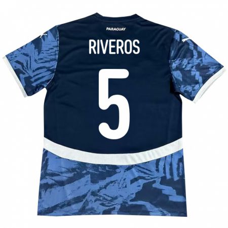 Kandiny Niño Camiseta Paraguay Verónica Riveros #5 Azul 2ª Equipación 24-26 La Camisa Chile
