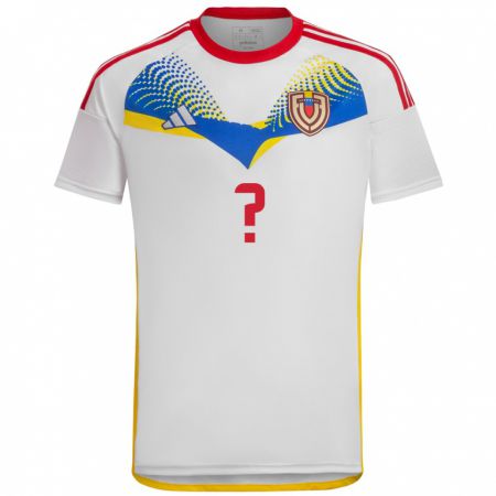 Kandiny Niño Camiseta Venezuela Su Nombre #0 Blanco 2ª Equipación 24-26 La Camisa Chile