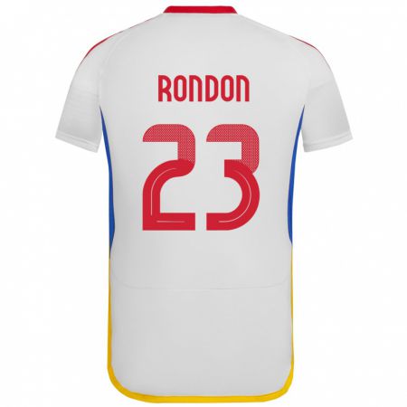 Kandiny Niño Camiseta Venezuela Salomón Rondón #23 Blanco 2ª Equipación 24-26 La Camisa Chile