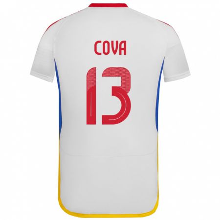 Kandiny Niño Camiseta Venezuela Alejandro Cova #13 Blanco 2ª Equipación 24-26 La Camisa Chile