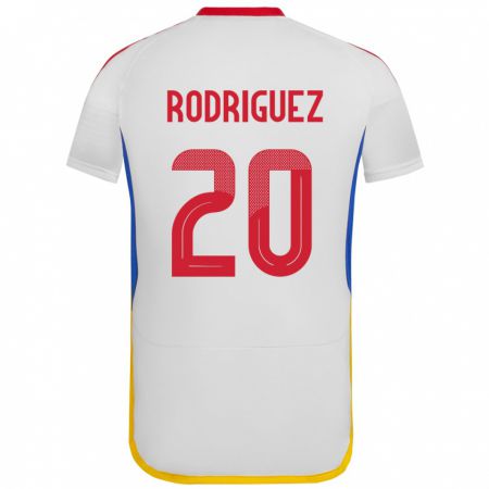 Kandiny Niño Camiseta Venezuela Dayana Rodríguez #20 Blanco 2ª Equipación 24-26 La Camisa Chile