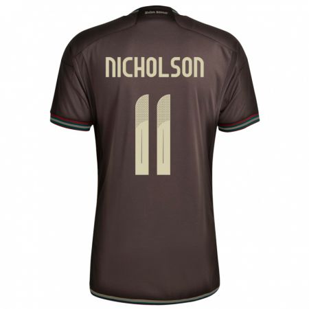 Kandiny Niño Camiseta Jamaica Shamar Nicholson #11 Marrón Noche 2ª Equipación 24-26 La Camisa Chile
