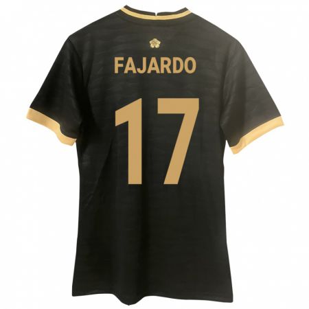 Kandiny Niño Camiseta Panamá José Fajardo #17 Negro 2ª Equipación 24-26 La Camisa Chile