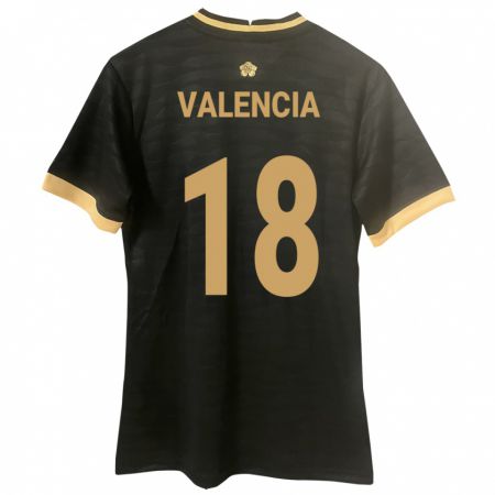 Kandiny Niño Camiseta Panamá Omar Valencia #18 Negro 2ª Equipación 24-26 La Camisa Chile