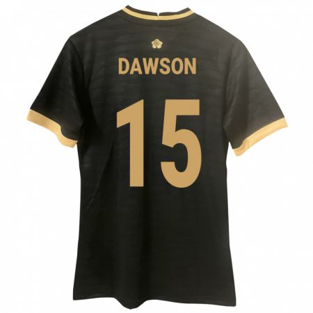 Kandiny Niño Camiseta Panamá Didier Dawson #15 Negro 2ª Equipación 24-26 La Camisa Chile