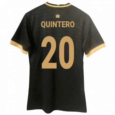 Kandiny Niño Camiseta Panamá Aldrith Quintero #20 Negro 2ª Equipación 24-26 La Camisa Chile