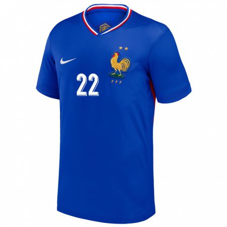 Kandiny Hombre Camiseta Francia Eve Perisset #22 Azul 1ª Equipación 24-26 La Camisa Chile