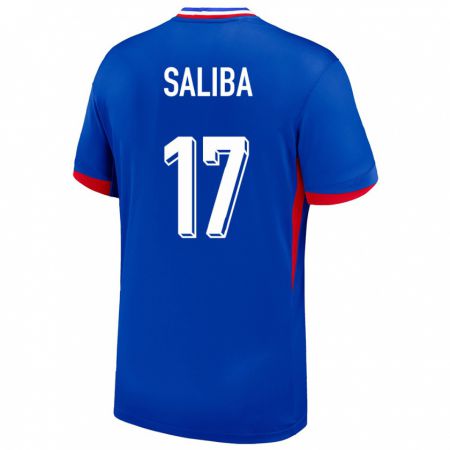 Kandiny Hombre Camiseta Francia William Saliba #17 Azul 1ª Equipación 24-26 La Camisa Chile