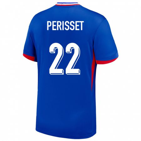 Kandiny Hombre Camiseta Francia Eve Perisset #22 Azul 1ª Equipación 24-26 La Camisa Chile