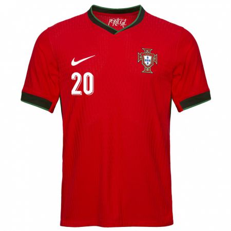 Kandiny Hombre Camiseta Portugal Joao Cancelo #20 Rojo 1ª Equipación 24-26 La Camisa Chile