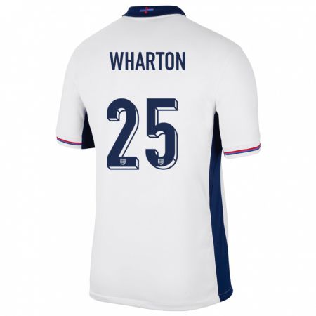 Kandiny Hombre Camiseta Inglaterra Adam Wharton #25 Blanco 1ª Equipación 24-26 La Camisa Chile