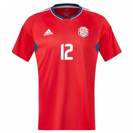 Kandiny Hombre Camiseta Costa Rica Shawn Johnson #12 Rojo 1ª Equipación 24-26 La Camisa Chile