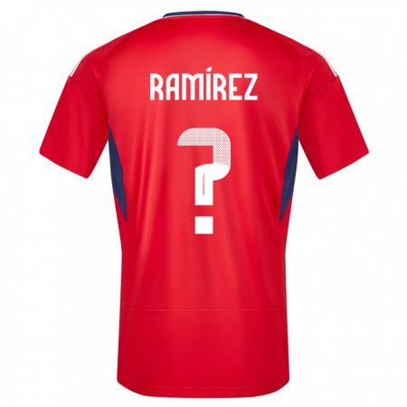 Kandiny Hombre Camiseta Costa Rica Walter Ramirez #0 Rojo 1ª Equipación 24-26 La Camisa Chile