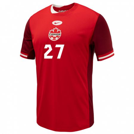 Kandiny Hombre Camiseta Canadá Sura Yekka #27 Rojo 1ª Equipación 24-26 La Camisa Chile