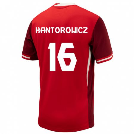 Kandiny Hombre Camiseta Canadá Dominic Kantorowicz #16 Rojo 1ª Equipación 24-26 La Camisa Chile