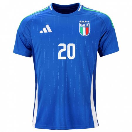 Kandiny Hombre Camiseta Italia Giada Greggi #20 Azul 1ª Equipación 24-26 La Camisa Chile