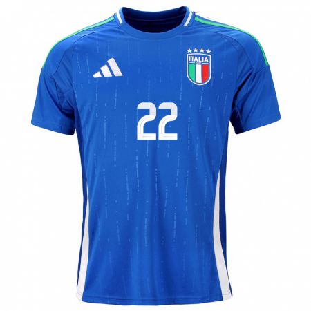 Kandiny Hombre Camiseta Italia Stephan El Shaarawy #22 Azul 1ª Equipación 24-26 La Camisa Chile