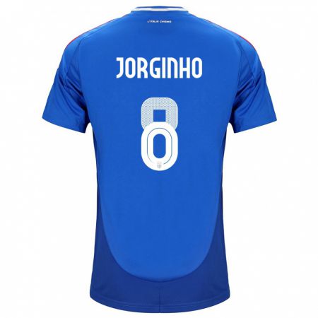 Kandiny Hombre Camiseta Italia Jorginho #8 Azul 1ª Equipación 24-26 La Camisa Chile