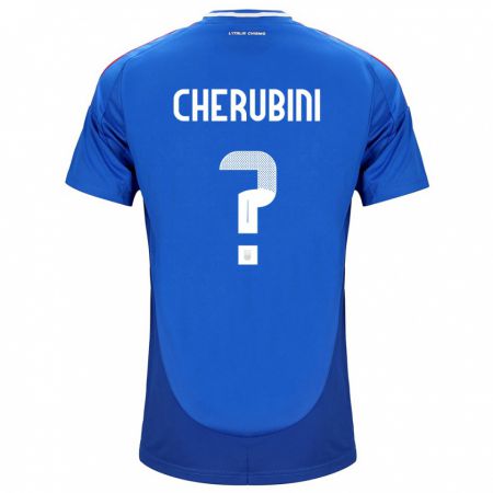 Kandiny Hombre Camiseta Italia Luigi Cherubini #0 Azul 1ª Equipación 24-26 La Camisa Chile