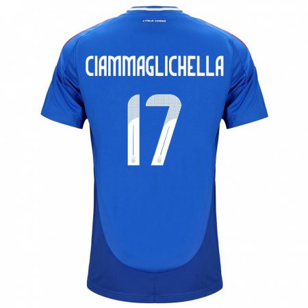 Kandiny Hombre Camiseta Italia Aaron Ciammaglichella #17 Azul 1ª Equipación 24-26 La Camisa Chile