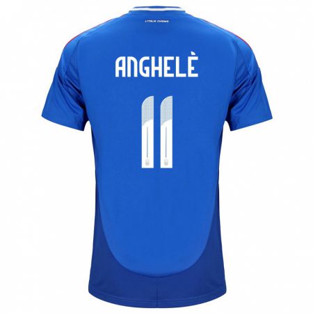 Kandiny Hombre Camiseta Italia Lorenzo Anghelè #11 Azul 1ª Equipación 24-26 La Camisa Chile