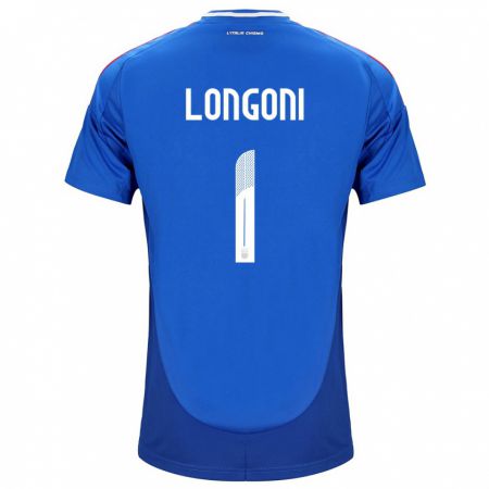 Kandiny Hombre Camiseta Italia Alessandro Longoni #1 Azul 1ª Equipación 24-26 La Camisa Chile